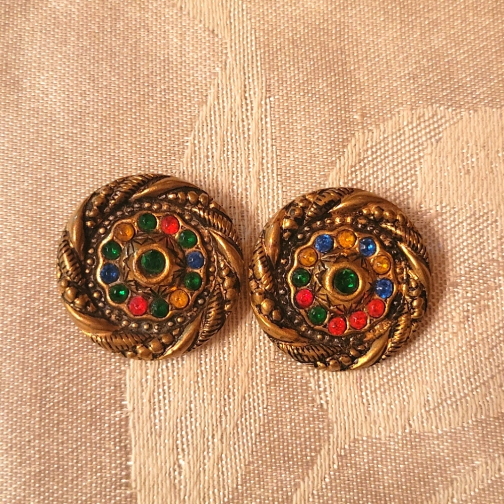 Vintage Lightweight Costume Jewlry Dress Clips